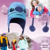 Disney Stitch and Blackjack Girls Winter Set with Hat, Beanie, Scarf & Gloves - Soft Warm Accessories view 2