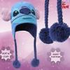 Disney Stitch and Blackjack Girls Winter Set with Hat, Beanie, Scarf & Gloves - Soft Warm Accessories view 3