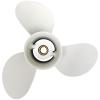 DLNIG 9 7/8x13-F Boat Moto Aluminum Propeller - for Yamaha Outboard Engines 20hp 25hp 30hp,Replace 664-45949-00-00 664-45949-02-EL,10 Spline Tooth,9.875x13 - Aluminum Outboard Propeller view 2