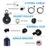 Uboway Weight Cable Pulley System: LAT Pull Down Machine with Dual Cable and Upgraded Loading Pin for Triceps, Back, Forearm, Shoulder, LAT and Lift Cable Pulley Attachments for Home Gym view 2