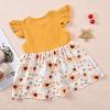 Dresses for Girls Long Girls Infant Floral Outfits Bowknot Headbands Baby Dress Print Princess Girls Dress&Skirt (Yellow, 0-3 Months) view 3