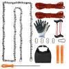 SENSILIN Rope Saw for Tree Limbs, 55 Inch Chain Saw with 70 Sharp Teeth & 46 Feet Ropes Kit, High Limb Pocket Chainsaw view 1