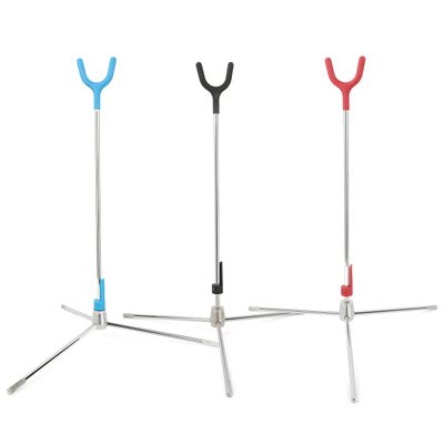 limaity Archery Bow Stand Holder Recurve Bow Stand Portable Foldable Bow Stand Use for Target Shooting Range Practice Competition (Blue)