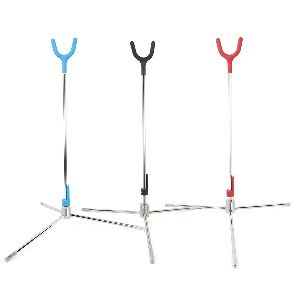 limaity Archery Bow Stand Holder Recurve Bow Stand Portable Foldable Bow Stand Use for Target Shooting Range Practice Competition (Blue)