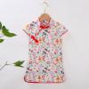 AnFeng Fall Dress for Girls Toddler Dress Sleeve Tang Dresses Princess Printed Cartoon Flowers Girls Suit Baby Short Floral Girls Dresses (D, 4-5 Years) view 2