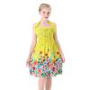 AnFeng Toddler Kids Girls Floral Bohemian Flowers Bowknot Sleeveless Beach Straps Dress Princess Clothes (Yellow, 2 Years) view 3