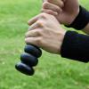 Yuyongshuai Bat Grip Choke Up Rings,Premium Choke Up Rings, Pressure Baseball Rings,Including: 8 Pack Choke up Rings, 2 Wrist Protectors (Back) view 2