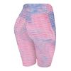 Women Yoga Leggings Wrinkled Running Fitness Stretch Tie-dye Biker Pants Shorts Scrunch Yoga Pants for (Purple, XL) view 3