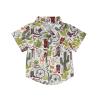 Toddler Baby Boy Button Down Shirt Short Sleeve T-Shirt Tops Western Cowboy Casual Tee Summer Clothes (A White,4-5T) view 1