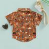 Toddler Baby Boy Button Down Shirt Short Sleeve T-Shirt Tops Western Cowboy Casual Tee Summer Clothes (A Yellow,1-2T) view 4