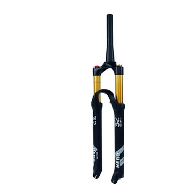 Jejy 1 1/8 Bicycle Suspension Fork, Mountain 26" Air Fork Threaded Steerer Bike Magnesium Alloy Bicycle 27.5 29 Accessories (Color : Tapered Manual Lockout, Size : 29inch)