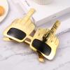 STOBOK Middle Finger Novelty Sunglasses Party Novelty Eyeglasses Flip Off Hand Shape Finger Sunglasses for Party Glasses Props (Golden) view 4