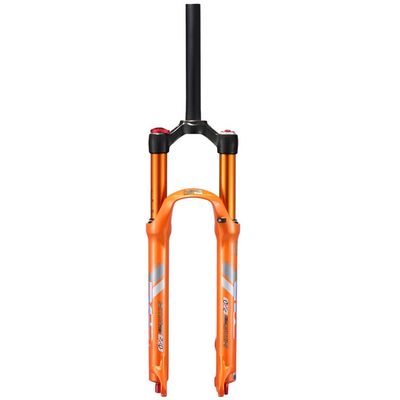 Jejy Black 26inch 27.5inch MTB Suspension Fork, Ultralight Front Forks Bicycle Accessories Remote Lockout/Manual Lockout (Color : Orange, Size : 26 inch)
