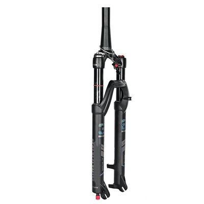 Jejy Rebound Adjust Mountain Front Fork 26 Inch 27.5 Inch 29 Inch MTB Bike Air Fork Bicycle Shock Absorber Suspension Fork (Color : Tapered Remote Lockout, Size : 27.5)