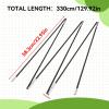 Collapsible Tent Poles, 2pcs Fiberglass Tent Pole Replacement Tent Bar Support Rod Awning Frame Kit for Hiking and Camping Tarp Poles Heavy Duty, 6 Sections Each 23in, Total Length 130in view 3
