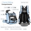 MORXPLOR Ski Boot Bag - 65L Padded, Waterproof Ski Travel Backpack for Gear & Accessories view 4