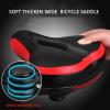 HKMA Bicycle Saddle Soft Thicken Wide Mountain Road Bike Saddle Cycling Seat Pad + Rear Cycling Light Bicycle Accessories view 2