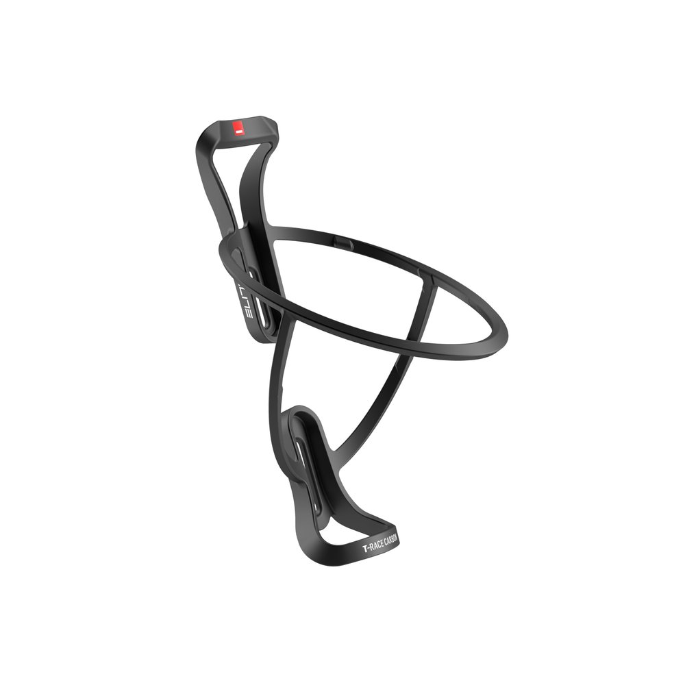 Elite T-Race Carbon Bottle Cage Ultra Lightweight Carbon Fibre Bike Bottle Holder Multi-Direction Entry for Road Bike, MTB & Gravel Cycling