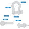 N100-278 1/4" SS Anchor Shackle - Quantity 1 view 3
