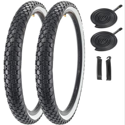24" 26" Bike Tire 24 x 2.125/26 x 2.125 Inch Folding Replacement Bicycle Tire for Beach Cruiser Bike
