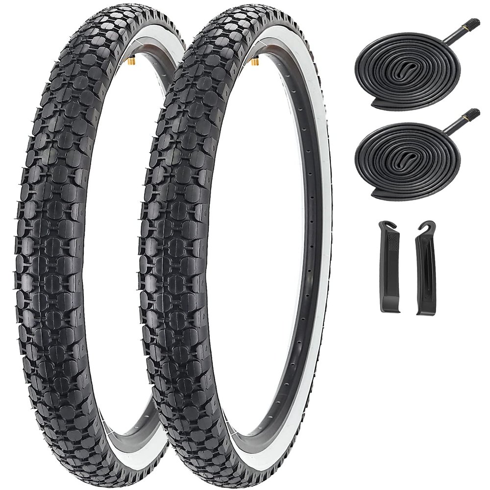 24" 26" Bike Tire 24 x 2.125/26 x 2.125 Inch Folding Replacement Bicycle Tire for Beach Cruiser Bike