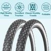 24" 26" Bike Tire 24 x 2.125/26 x 2.125 Inch Folding Replacement Bicycle Tire for Beach Cruiser Bike view 3