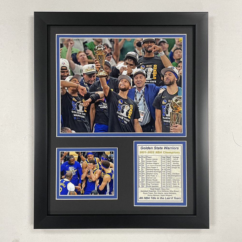 Legends Never Die, Inc. Golden State Warriors | 2021-2022 NBA Champions | 12"x15" Framed Photo Collage (Podium)