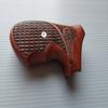[BMPL] Hardwood Carving Checkered Gun Grips Compatible with Colt D Frame, Long Butt, Police Positive ,Laser Brown view 4
