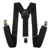 Child Kids Girls Boys Suspenders Braces, Fashion Adjustable Clip on Y-Back Elastic Suspenders with Strong Metal Clips for Boys and Girls Black view 1