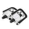 Folding Pedals, Universal Metal Nonslip Night Reflective Mountain Bike Pedals Modified Accessory for Cyclists Commuters Touring Traveling view 3