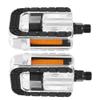 Folding Pedals, Universal Metal Nonslip Night Reflective Mountain Bike Pedals Modified Accessory for Cyclists Commuters Touring Traveling view 4