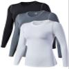 TAISIM Women's Dry Fit Compression Shirts Moisture Wicking Long Sleeve Base Layer for Workout, Running, Yoga,Cold Weather,Black,Grey,White,Small view 1