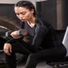 TAISIM Women's Dry Fit Compression Shirts Moisture Wicking Long Sleeve Base Layer for Workout, Running, Yoga,Cold Weather,Black,Black,Black,Large view 3