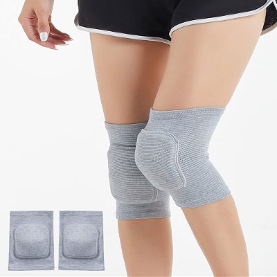 SUJAYU Knee Pads for Women, Dance Knee Pads Wrestling Knee Pads Basketball Knee Pads Volleyball Knee Pads for Women, Knee Protector Soft Knee Pads for Work (Grey, XS)
