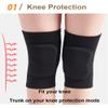 SUJAYU Knee Pads for Women, Dance Knee Pads Wrestling Knee Pads Basketball Knee Pads Volleyball Knee Pads for Women, Knee Protector Soft Knee Pads for Work (Grey, XS) view 2