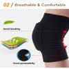 SUJAYU Knee Pads for Women, Dance Knee Pads Wrestling Knee Pads Basketball Knee Pads Volleyball Knee Pads for Women, Knee Protector Soft Knee Pads for Work (Grey, XS) view 3