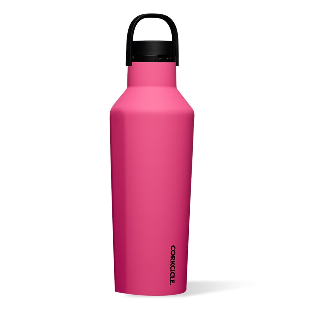 Corkcicle Sport Canteen - Keeps Drinks Cold 25 Hours - Stainless Steel Water Bottle - Triple-Insulated - Spill-Proof - Summer Drinkware Gift - Keeps Drinks Ice Cold - 32 oz - Dragonfruit
