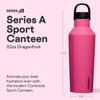 Corkcicle Sport Canteen - Keeps Drinks Cold 25 Hours - Stainless Steel Water Bottle - Triple-Insulated - Spill-Proof - Summer Drinkware Gift - Keeps Drinks Ice Cold - 32 oz - Dragonfruit view 2
