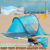 Zento Deals Large Instant Pop Up Beach Tent - 3-4 Person Sun Shade Shelter with UV Protection - Tent with Carry Bag for Outdoor Activities - Easy Setup Windproof Waterproof Beach Canopy Cabana view 2
