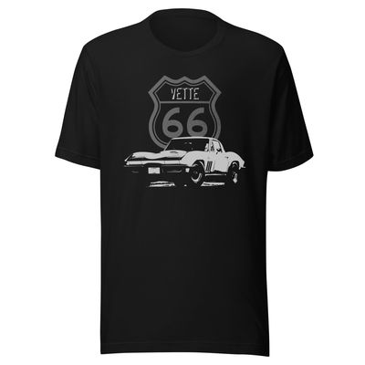 1966 'Vette C2 Coupe 66 Vette Classic Car Short-Sleeve Unisex T-Shirt Black