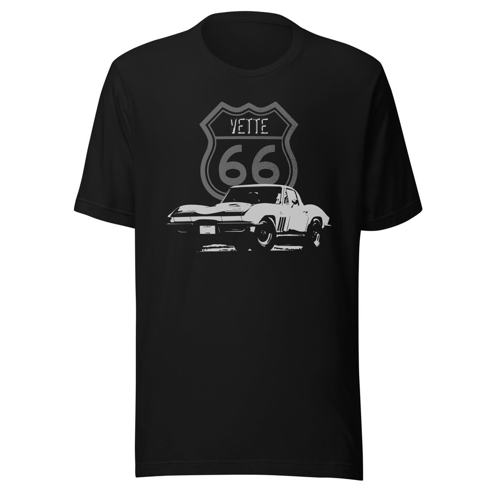 1966 'Vette C2 Coupe 66 Vette Classic Car Short-Sleeve Unisex T-Shirt Black