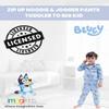 Bluey Big Boys Fleece Zip Up Hoodie Set Blue 8 view 2