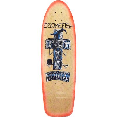Dogtown Stonefish 70s Skateboard Deck -9x30 Natural/Orange Fade - Assembled AS Complete Skateboards