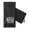 TOUNER Funny Golf Towel Gifts for Dad, Retirement Gifts for Men Golfer, Funny Golf Towel for Men, Embroidered Golf Towels for Golf Bags with Clip (are You Looking at My Putt) view 1