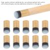 Dilwe Cue Pool Tip, 10pcs Billiards Snooker Pool Cue Pole Tip Replacement Parts Screwon Copper PU Leather(10mm 0.4in) view 3