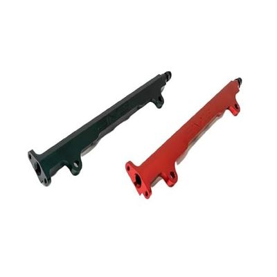 AMS EVO X CNC machined Aluminum Fuel Rail with Pulsation Dampener - Black