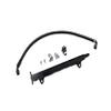 AMS EVO X CNC machined Aluminum Fuel Rail with Pulsation Dampener - Black view 2