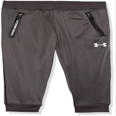 Under Armour Boys' Pennant 2.0 Jogger Sweatpants, Zipper Hand Pockets, Soft & Comfortable, Charcoal, 4