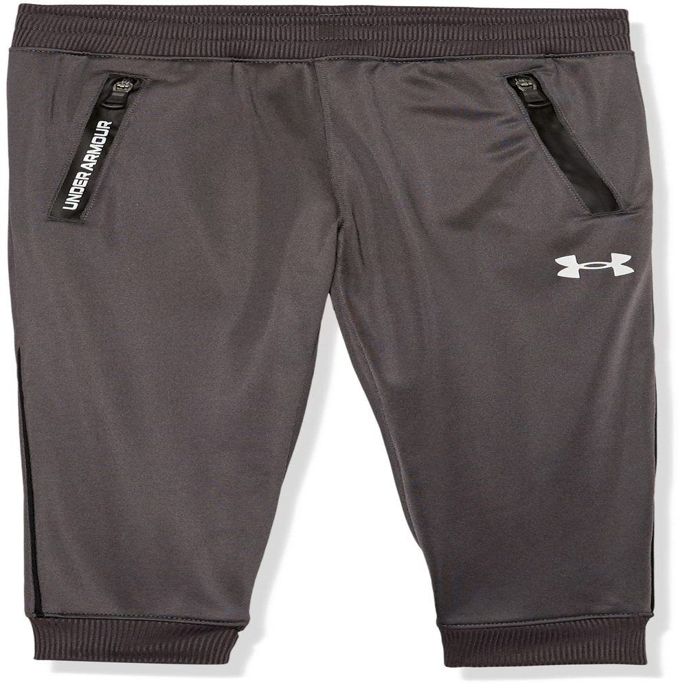 Under Armour Boys' Pennant 2.0 Jogger Sweatpants, Zipper Hand Pockets, Soft & Comfortable, Charcoal, 4