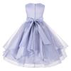 ekidsbridal Wedding Asymmetric Ruffles Satin Organza Flower Girl Dress Sequin 012s 6 view 2